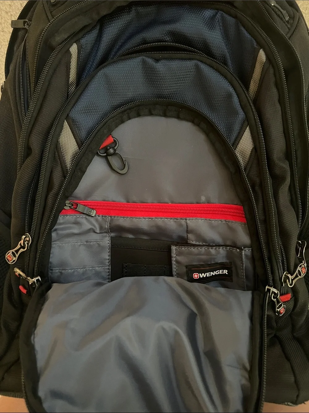 Wenger® Ibex Laptop Backpack, Black/Blue